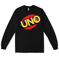 Black UNO Card Game Long Sleeve Tee - baoMotion