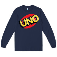 Navy UNO Card Game Long Sleeve Tee - baoMotion