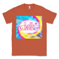 Copper Hello Summer Tie Dye Tumbler Classic Tee - CowCowDesign