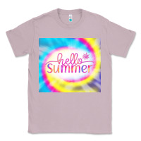 Lilac Hello Summer Tie Dye Tumbler Classic Tee - CowCowDesign