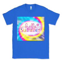 True Royal Hello Summer Tie Dye Tumbler Classic Tee - CowCowDesign