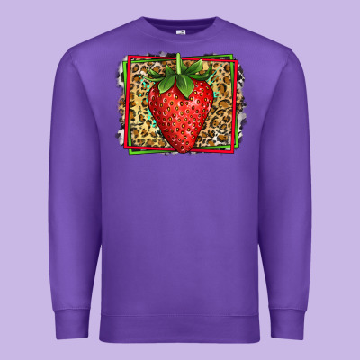 Strawberry Summer Premium Sweatshirt Designed By Jasminsmagicworld
