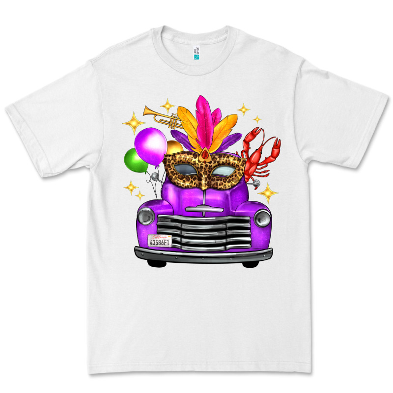 Mardi Gras Truck Leopard Mask Premium Tee by FaDigitalArtStudio | Teevron