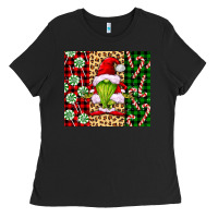 Black green christmas gnome Ladies Tee - FaDigitalArtStudio