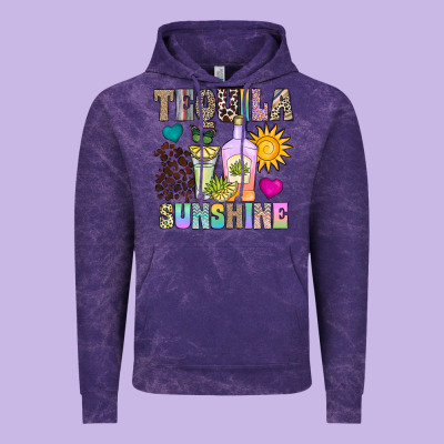 Tequila Sunshine Vintage Hoodie Designed By Cowhidedigitalart