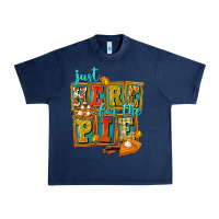 Navy Just Here For The Pie Urban Heavy Tee - FaDigitalArtStudio