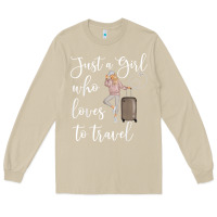 Mushroom just a girl who loves to travel traveling women nomad t shirt Long Sleeve Tee - baoMotion