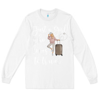 White just a girl who loves to travel traveling women nomad t shirt Long Sleeve Tee - baoMotion