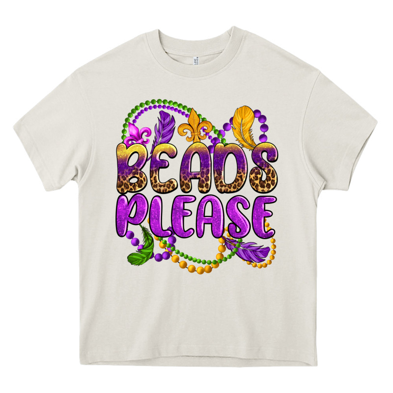 Beads Please Mardi Gras Heavy Core Tee by OliviaCreatesArt | Teevron