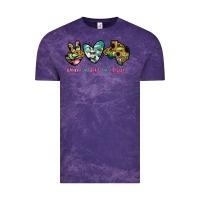 Cloud Purple Peace Love Texas Vintage Tee - RanaPortraitStore