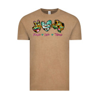 Vintage Coffee Peace Love Texas Vintage Tee - RanaPortraitStore