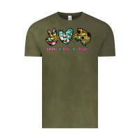Vintage Olive Peace Love Texas Vintage Tee - RanaPortraitStore