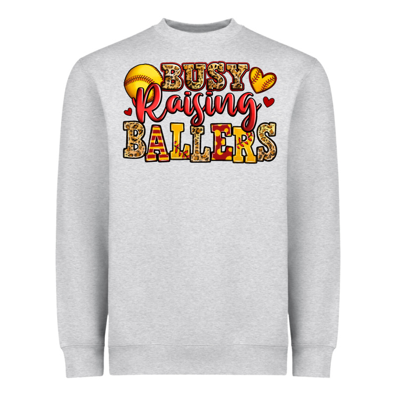 Busy Raising Ballers Softball Heavyweight Sweatshirt by Jasminsmagicworld | Teevron