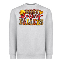 Heather Grey busy raising ballers softball Heavyweight Sweatshirt - Jasminsmagicworld