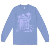 Colony Blue las vegas strip retro famous sign nevada traveler souvenir t shirt Long Sleeve Tee - baoMotion