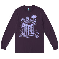 Plum las vegas strip retro famous sign nevada traveler souvenir t shirt Long Sleeve Tee - baoMotion
