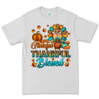 Grateful Thankful Blessed Thanksgiving Cold Drink Premium Tee | Teevron