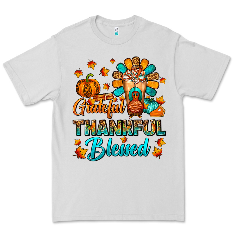 Grateful Thankful Blessed Thanksgiving Cold Drink Premium Tee by FaDigitalArtStudio | Teevron