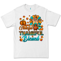 White Grateful Thankful Blessed Thanksgiving Cold Drink Premium Tee - FaDigitalArtStudio