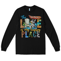 Black the lakes my happy place Long Sleeve Tee - CowhideDigitalArt