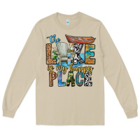Mushroom the lakes my happy place Long Sleeve Tee - CowhideDigitalArt