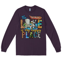 Plum the lakes my happy place Long Sleeve Tee - CowhideDigitalArt