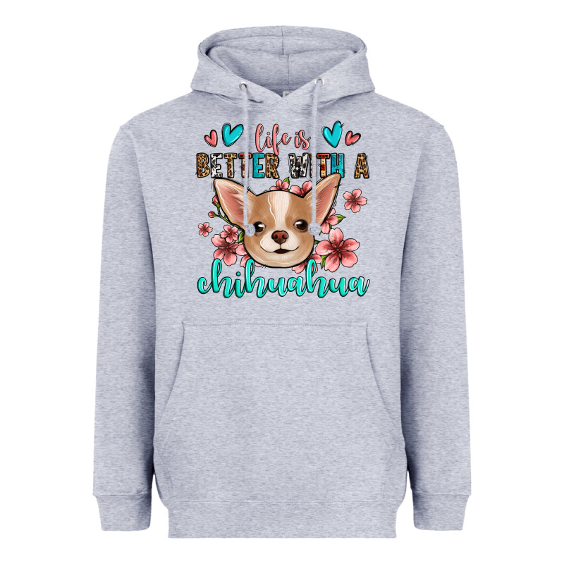 Life Is Better With A Chihuahua Heavyweight Hoodie by Jasminsmagicworld | Teevron
