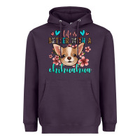 Plum life is better with a chihuahua Heavyweight Hoodie - Jasminsmagicworld
