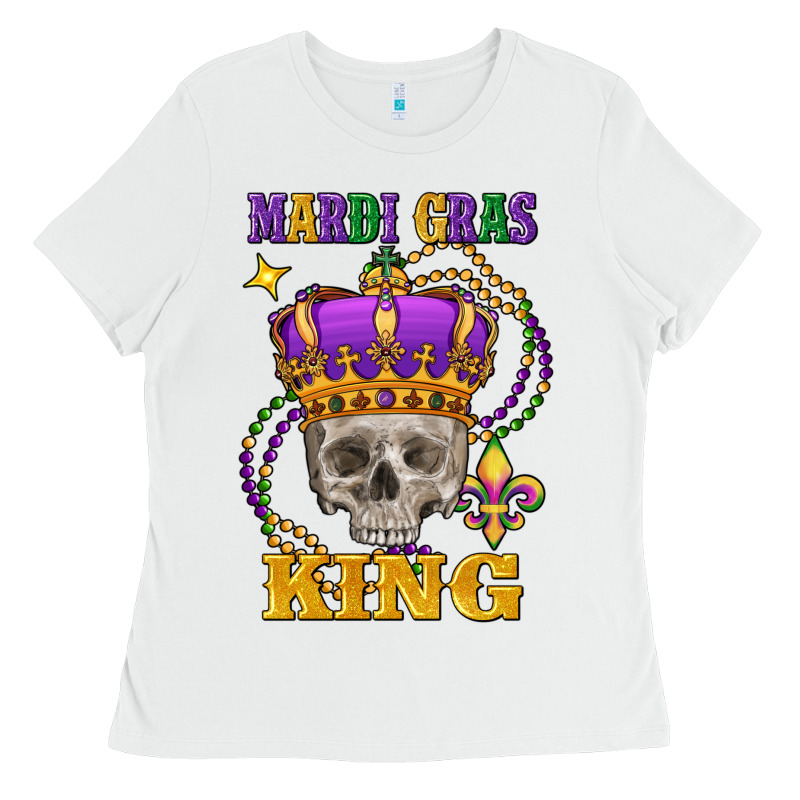 Skull Mardi Gras King Ladies Tee by FaDigitalArtStudio | Teevron