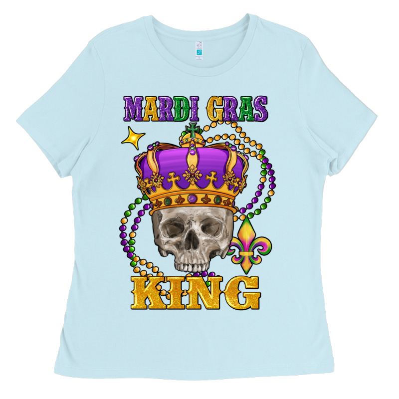 Skull Mardi Gras King Ladies Tee by FaDigitalArtStudio | Teevron