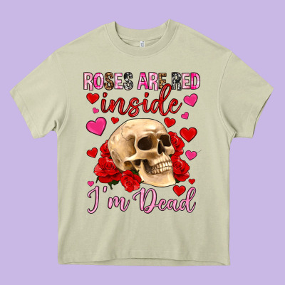 Roses Are Red Inside I M Dead Heavy Core Tee Designed By Oliviacreatesart