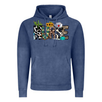 Vintage Denim nurse leopard and cowhide Vintage Hoodie - CowhideDigitalArt