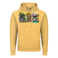 Vintage Mustard nurse leopard and cowhide Vintage Hoodie - CowhideDigitalArt