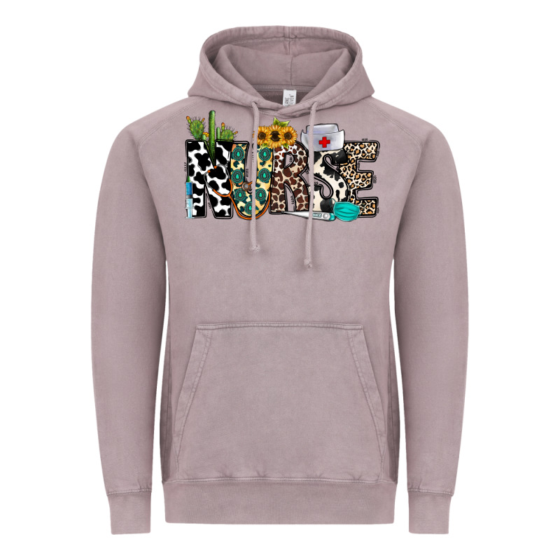 Nurse Leopard And Cowhide Vintage Hoodie by CowhideDigitalArt | Teevron