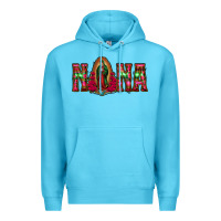 Ocean Blue nana floral aztec leopard Premium Hoodie - Jasminsmagicworld