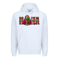 White nana floral aztec leopard Premium Hoodie - Jasminsmagicworld