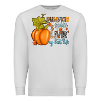 Dove Grey Pumpkin spice and livin' my best life Premium Sweatshirt - RanaPortraitStore
