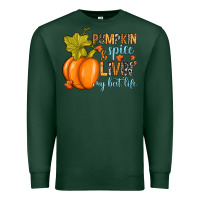 Sports Green Pumpkin spice and livin' my best life Premium Sweatshirt - RanaPortraitStore
