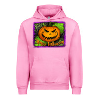 Fuchsia Pink happy halloween jack o' lantern pumpkin Urban Hoodie - Jasminsmagicworld