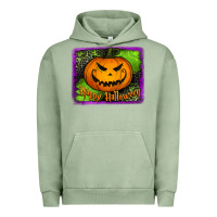 Pigment Oil Green happy halloween jack o' lantern pumpkin Urban Hoodie - Jasminsmagicworld