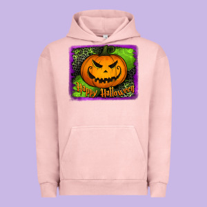 Happy Halloween Jack O' Lantern Pumpkin Urban Hoodie Designed By Jasminsmagicworld
