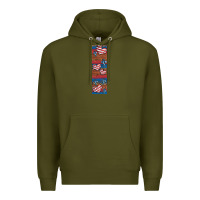 Army Green usa flag and cross penwraps 1 Premium Hoodie - Artiststas