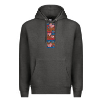 Charcoal Heather usa flag and cross penwraps 1 Premium Hoodie - Artiststas