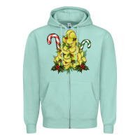 Seafoam Lightning Softball Christmas Tree Zipper Hoodie - RanaPortraitStore