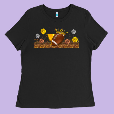 Winner Cup American Football Libbey Glass Ladies Tee Designed By Bundleandbundleshop