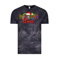 Cloud Black Christmas Grandma Claus Vintage Tee - FaDigitalArtStudio