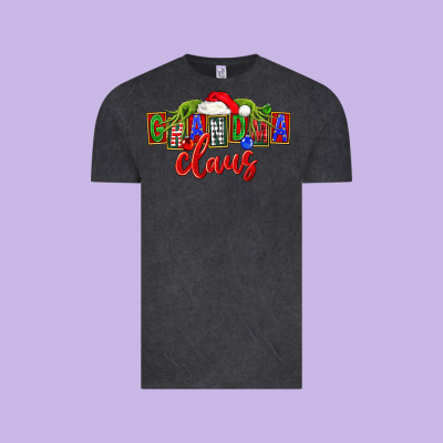 Christmas Grandma Claus Vintage Tee Designed By Fadigitalartstudio
