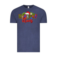 Vintage Denim Christmas Grandma Claus Vintage Tee - FaDigitalArtStudio