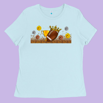 Winner Cup American Football Libbey Glass Ladies Tee Designed By Bundleandbundleshop