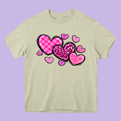 Love Hearts Heavy Core Tee Designed By Oliviacreatesart